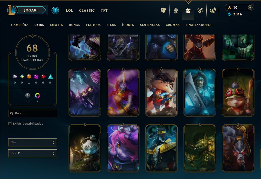 SKIN LENDÁRIA DEUS-REI DARIUS + [ QUASE 100 SKINS HABILITADAS ] + [ TROCA NICK ]