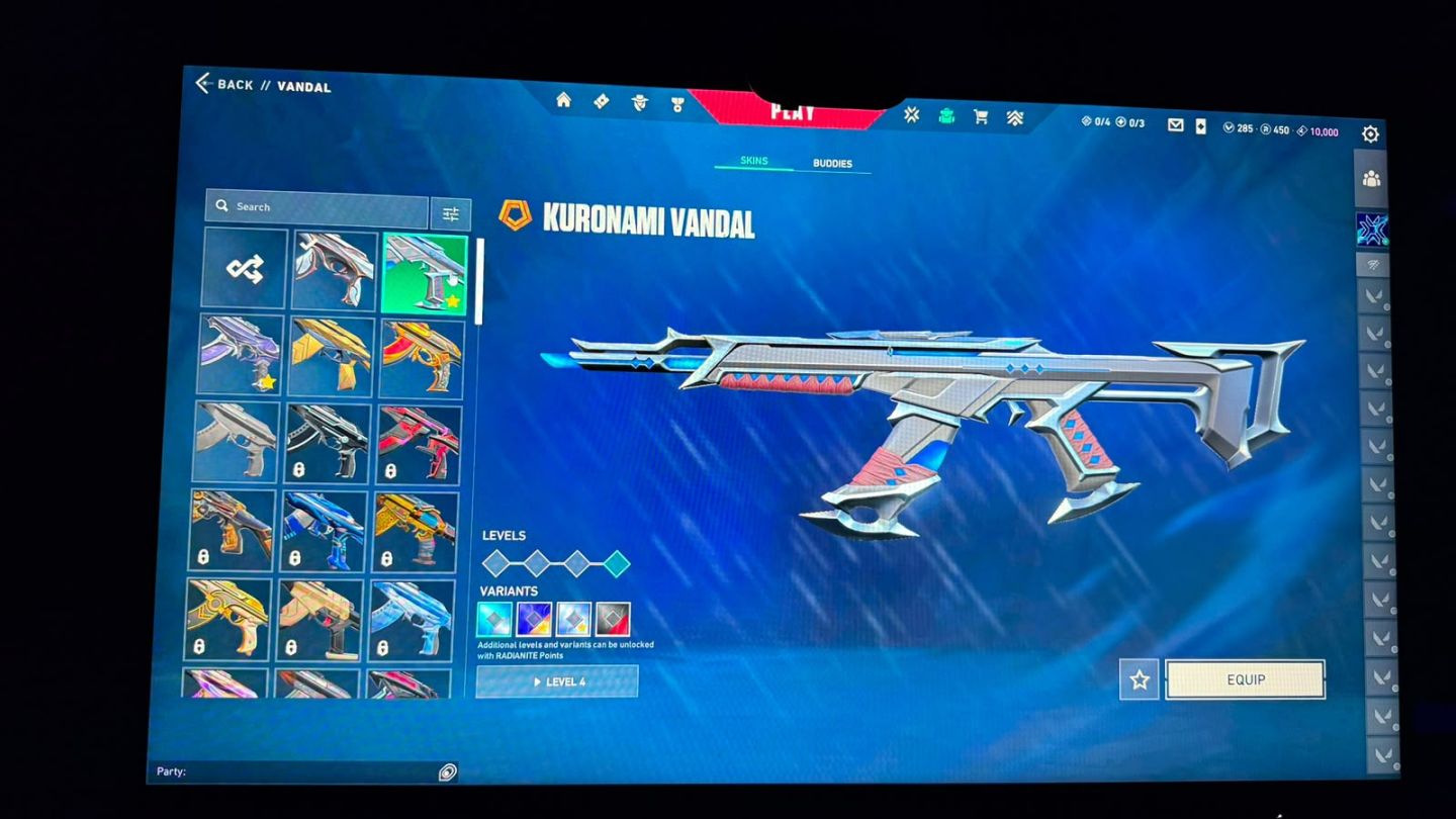CONTA VALORANT À VENDA SKINS RARAS