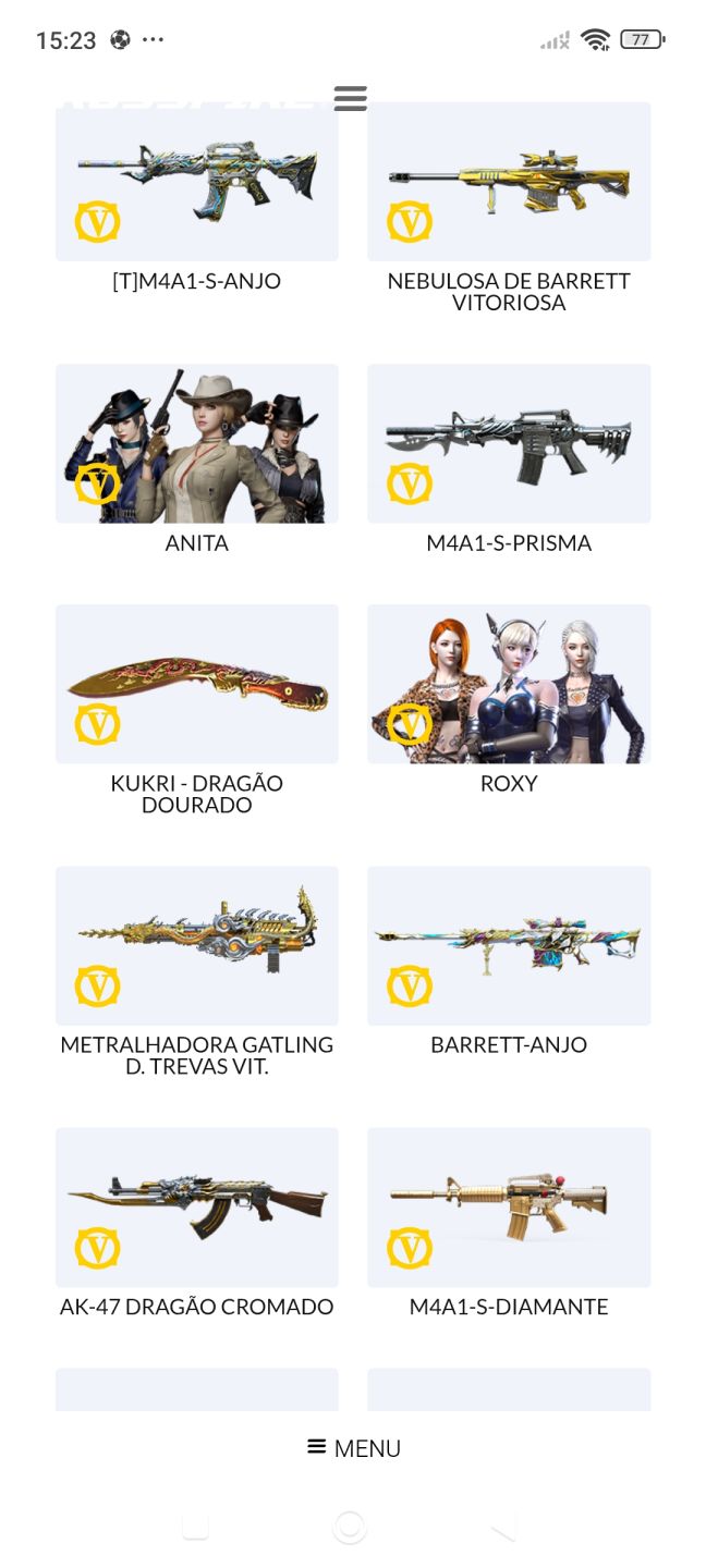 Conta CrossFire AL | Marechal Nível 1 | 460+ Itens | 25+ VIPs (Barretts, M4A1s,
