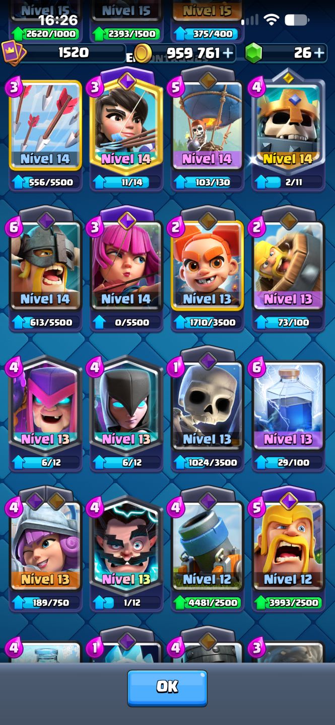 Conta Clash Royale