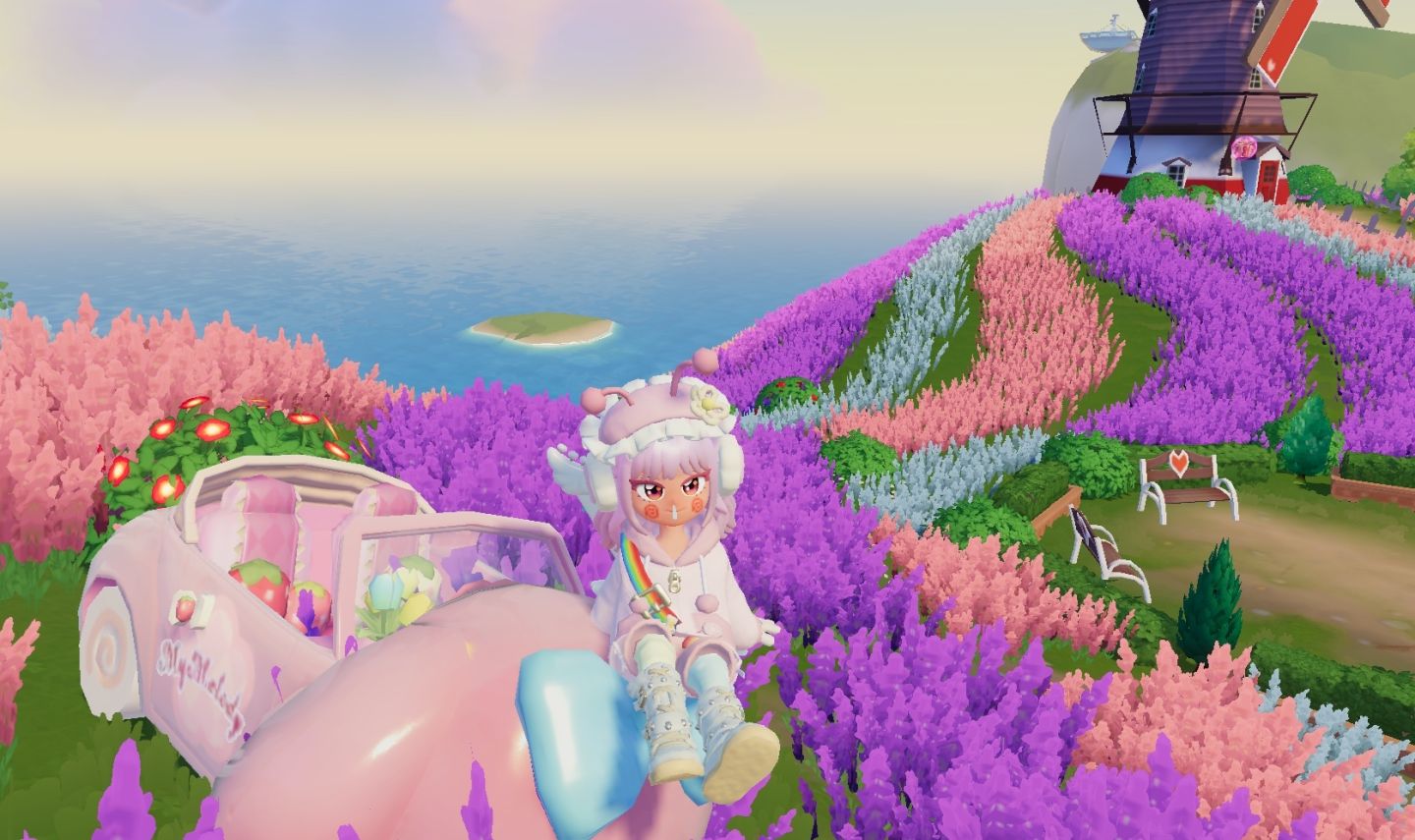 HEARTOPIA CONTA c/ CARRO SANRIO