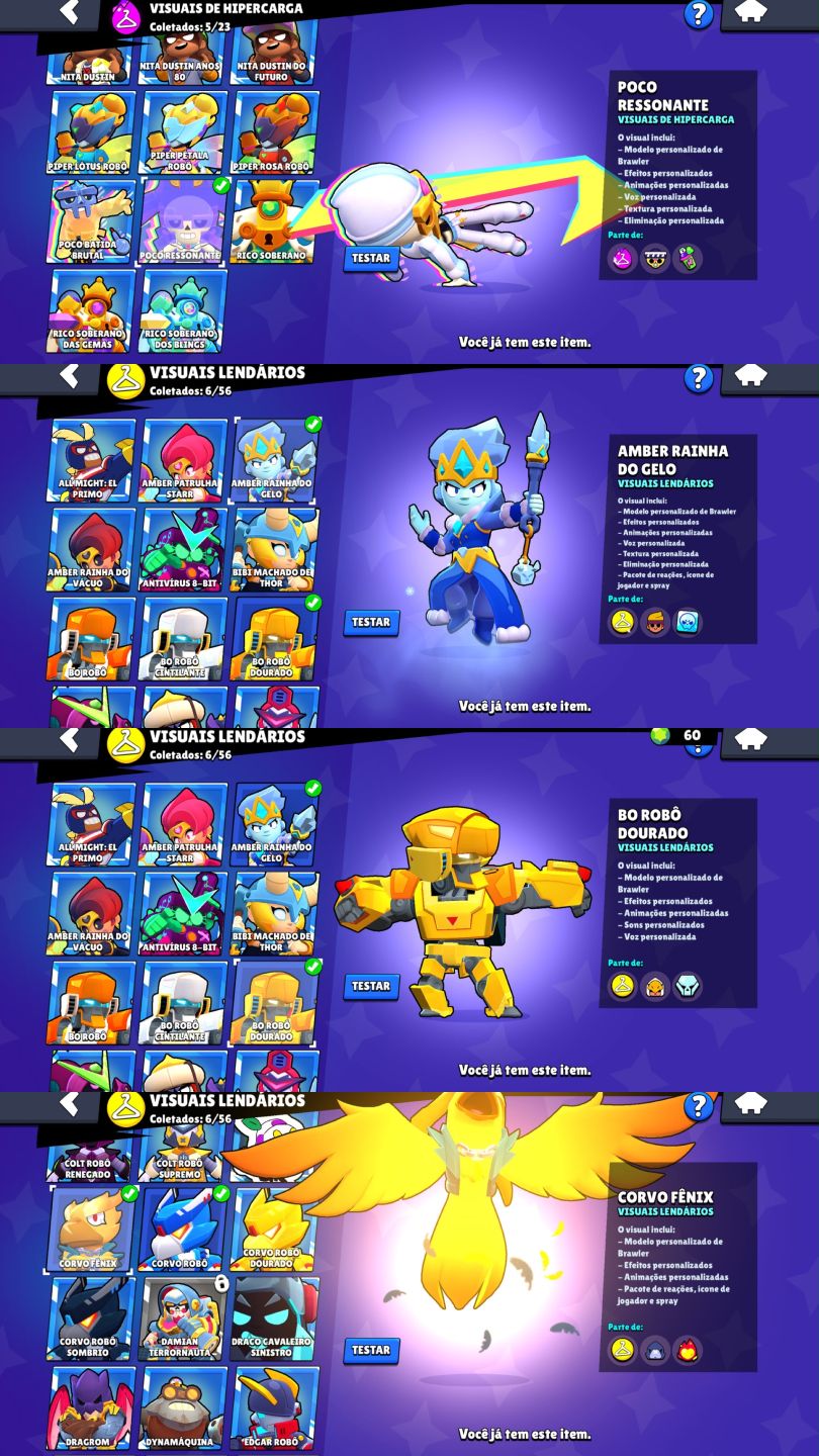 CONTA DE BRAWL STARS 38K DE TROFEUS | 100 BRAWLERS | VARIAS SKINS