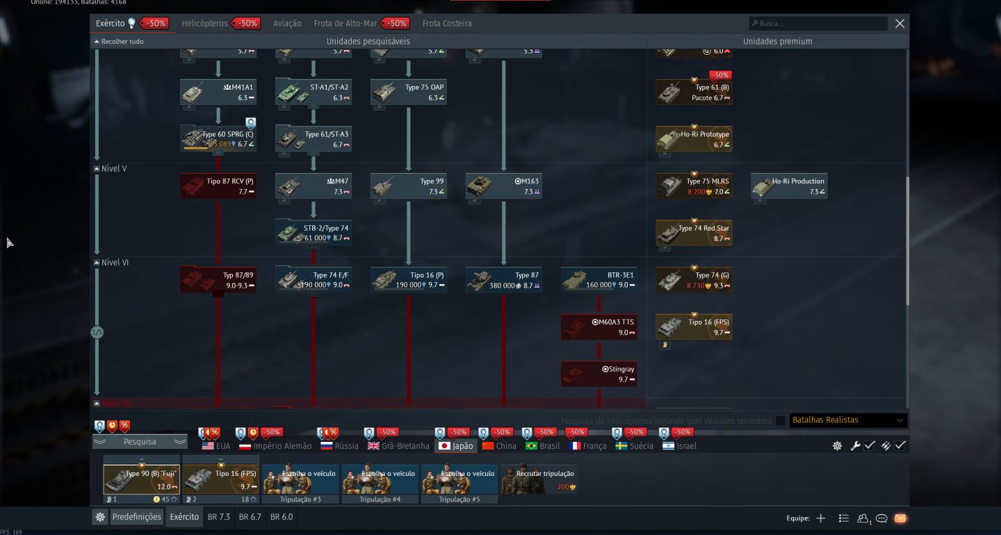 Conta Warthunder - Top Tier - Diversos veiculos Premium - Veiculos raros -