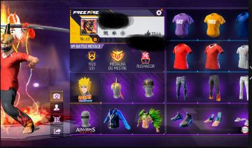 Conta Free Fire Top Com Várias Camisas De Time