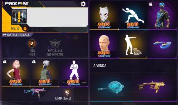 CONTA FREE FIRE DEDICADA AO NARUTO | NO PREÇO PARA SAIR LOGO!