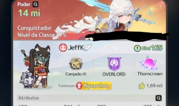 Conta Sword x Staff, Classe Conquistador F2P, 14k de poder com itens Exclusivos