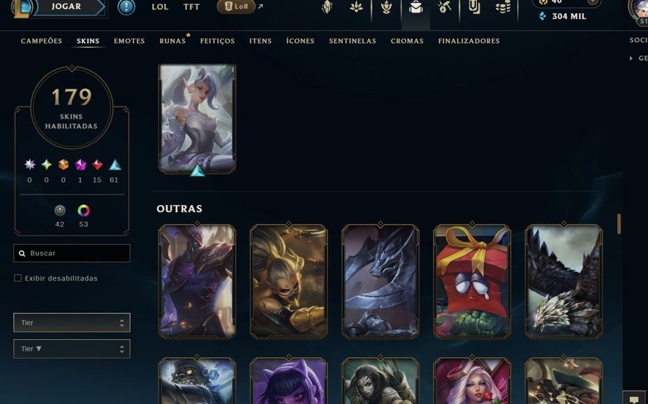 CONTA LOL | 200+ SKINS | 500K EA | UNRANKED | 1.5KK SORAKA | 100% SEGURA