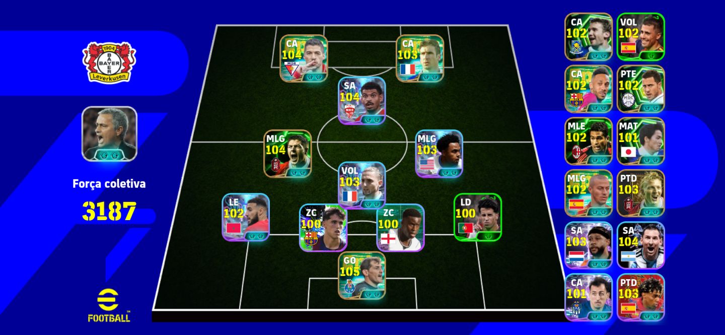 CONTA EFOOTBALL 3187 - Suarez Blitz - José Mourinho Tecnico - Login Konami