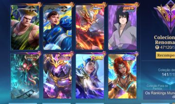 Conta móbile legends com skin sasuke