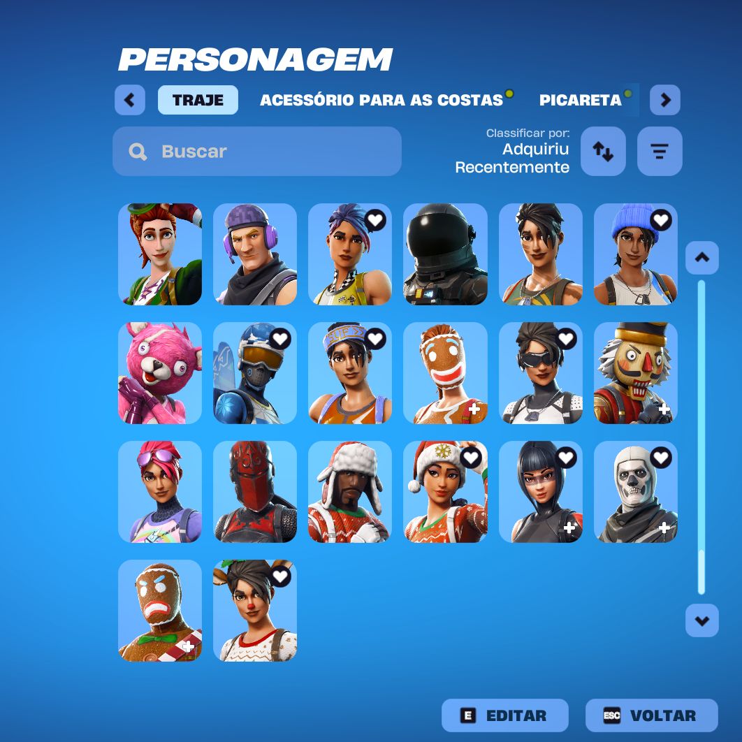 CONTA FORTNITE SEASONS ANTIGAS E PACOTES EXCLUSIVOS