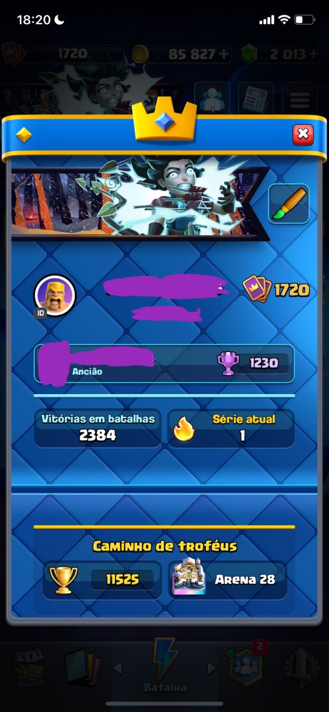 CONTA SUPERCELL - CLASH OF CLANS TH14 CLASH ROYALE ARENA 28