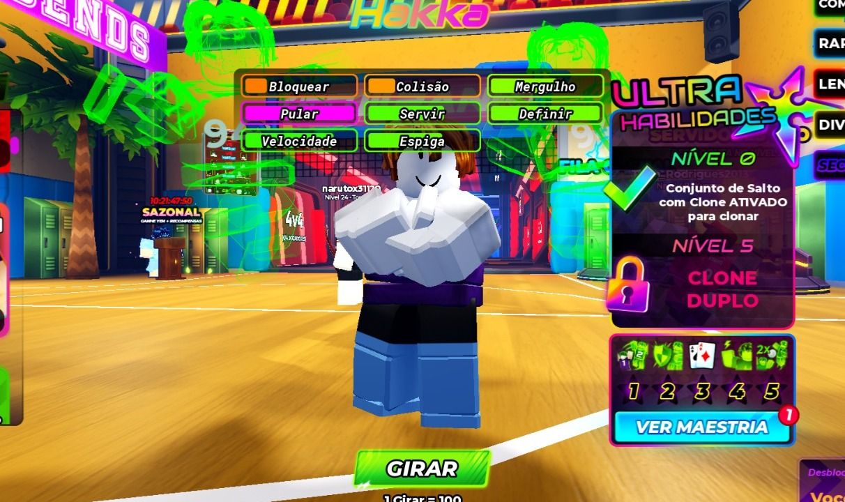 VOLLEYBALL LEGENDS | HAKKA + SANJU + PUXO MAGNÉTICO | 62 PONTOS DE ESTILO | L