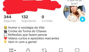Conta TikTok Chaves 132 Seguidores | Sem Vídeos | LIVE Studio Pendente