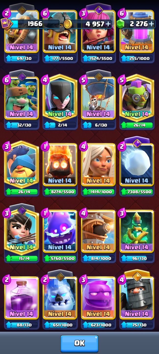 CONTA CLASH ROYALE | 13.000 TROFÉUS | 21 CARTAS NÍVEL 16 | 25 EVOS |