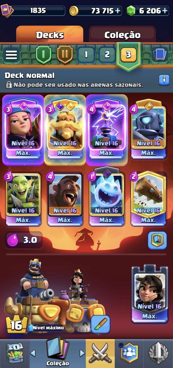 Conta de Clash Royale nível 16!!