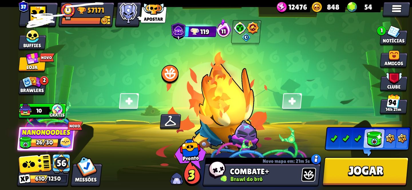Conta brawl stars gemada og promoçao!!!!