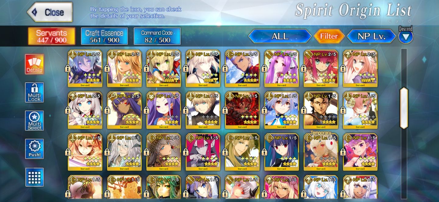 FGO NA OC1 | 36 SSR (39 NP) | 6x Black Grail | Full Meta Supports