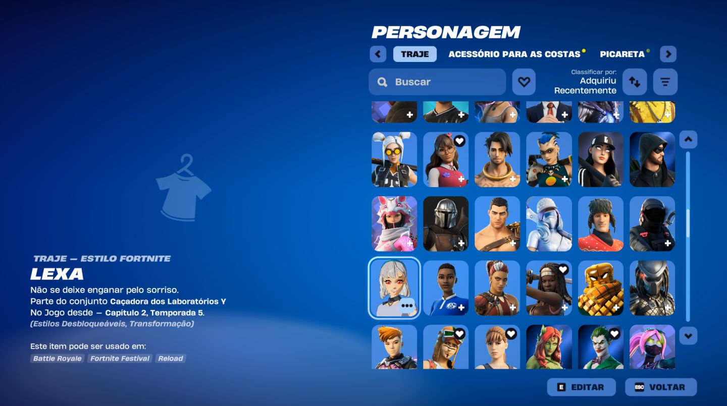CONTA FORTNITE RARÍSSIMA | WILDCAT + MACHADO LEVIATÃ | OG CAPÍTULO 1