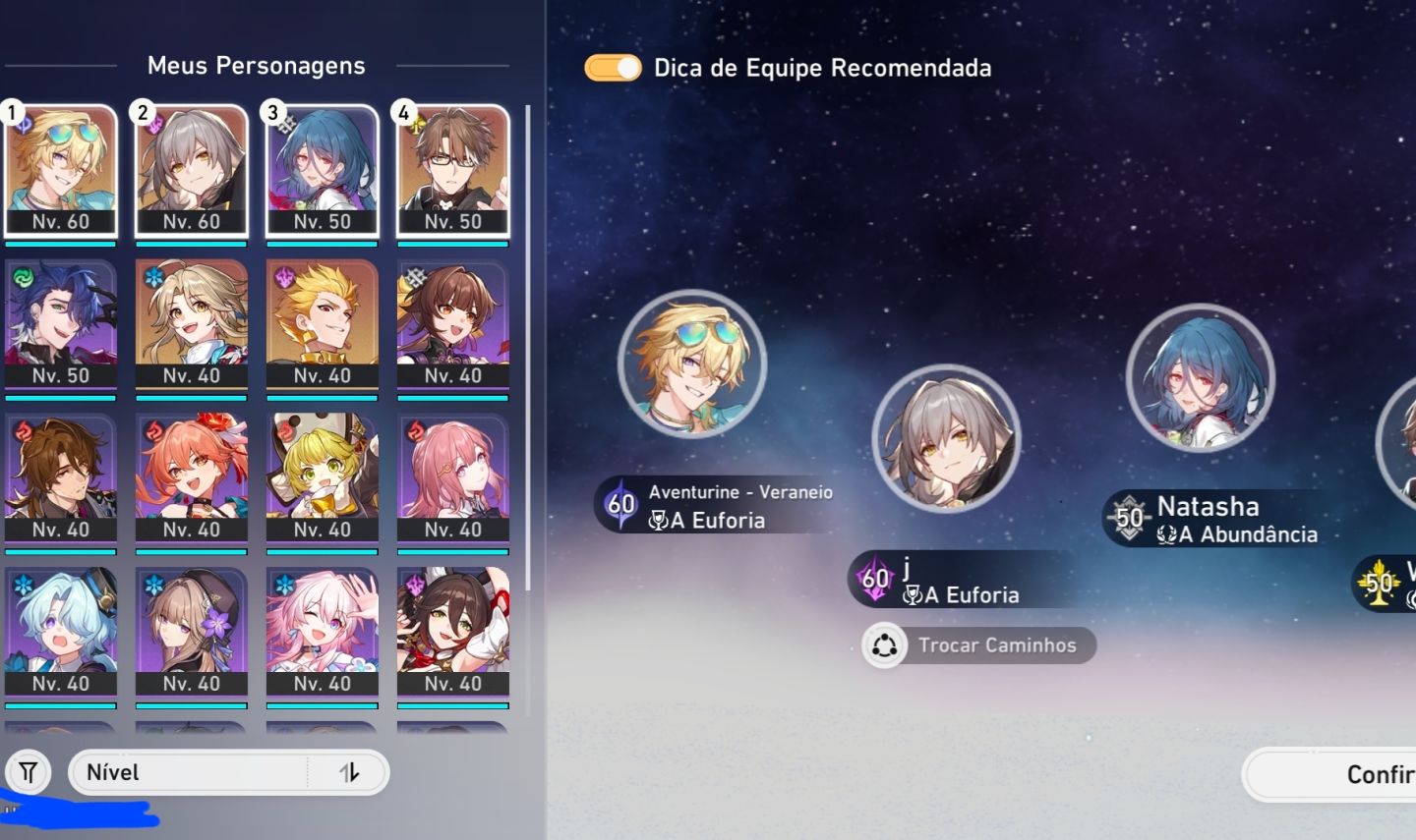 Reroll ar 40 Aventurine + Cone + Welt + Cone Inicio de Luofu poucos dias pity 40