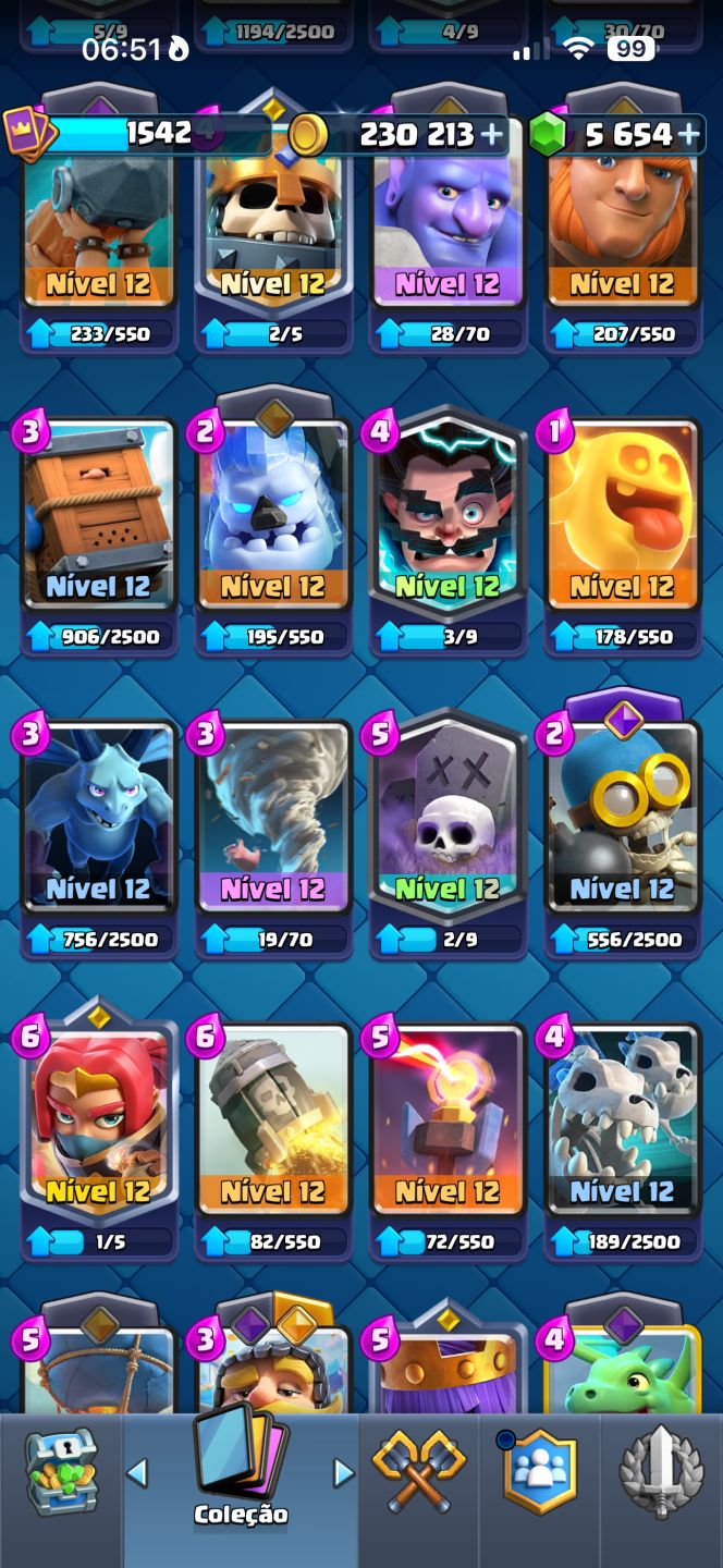 CONTA CLASH ROYALE 10.874 TROFÉUS | LVL 15 | VÁRIAS EVOLUÇÕES
