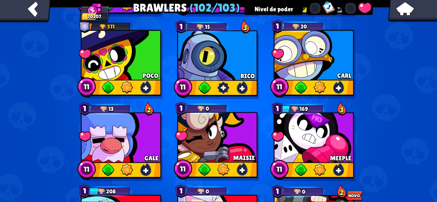 Conta brawl stars 70k + 263 skins