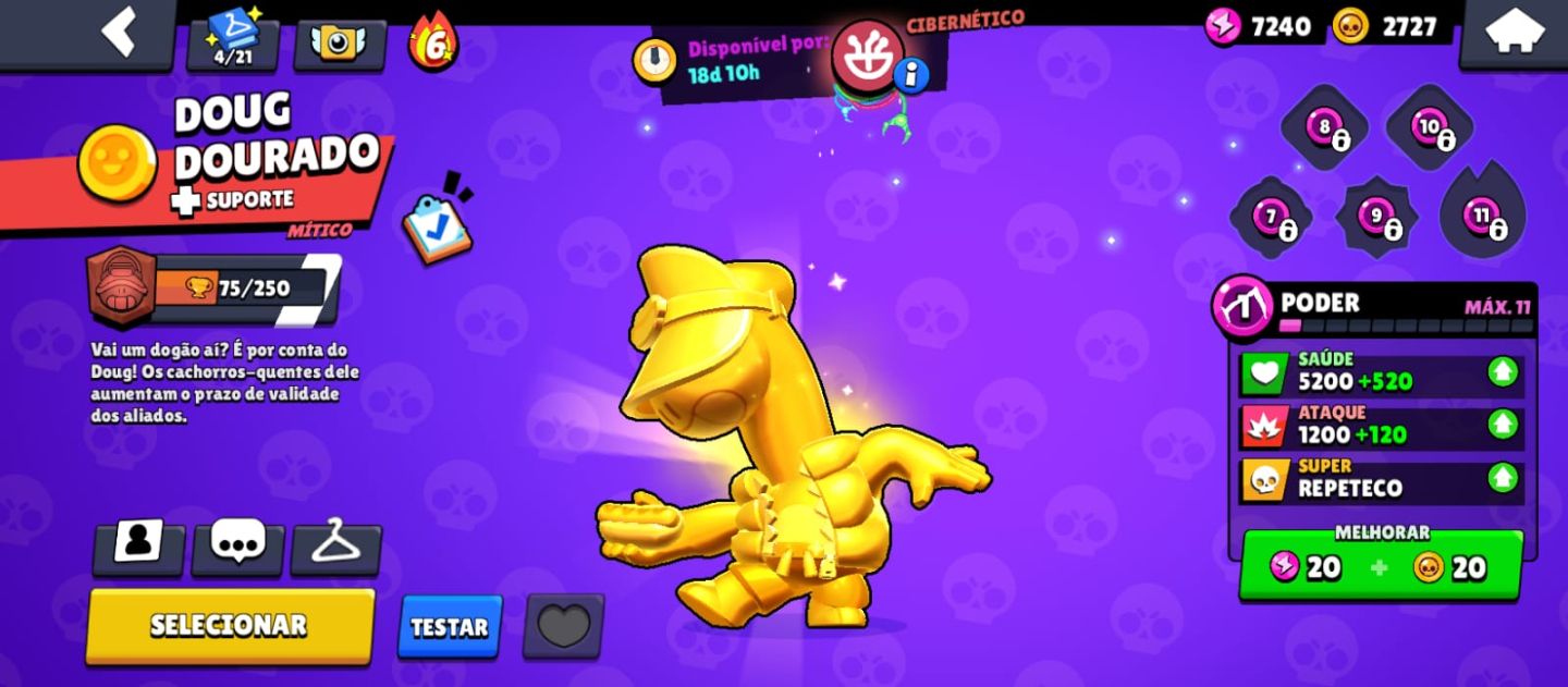 CONTA BRAWL STARS (DESDE 2020) 18K+ TROFÉUS + SKINS RARAS