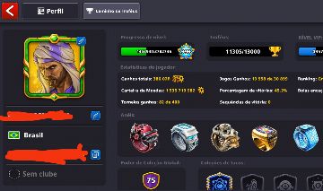 Conta 8 ball pool( é possível alterar senha) aceito ofertas