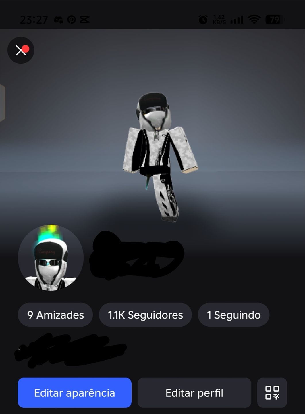 Conta de roblox com mais de 80k de robux gasto com coroa 8 bits e korblox