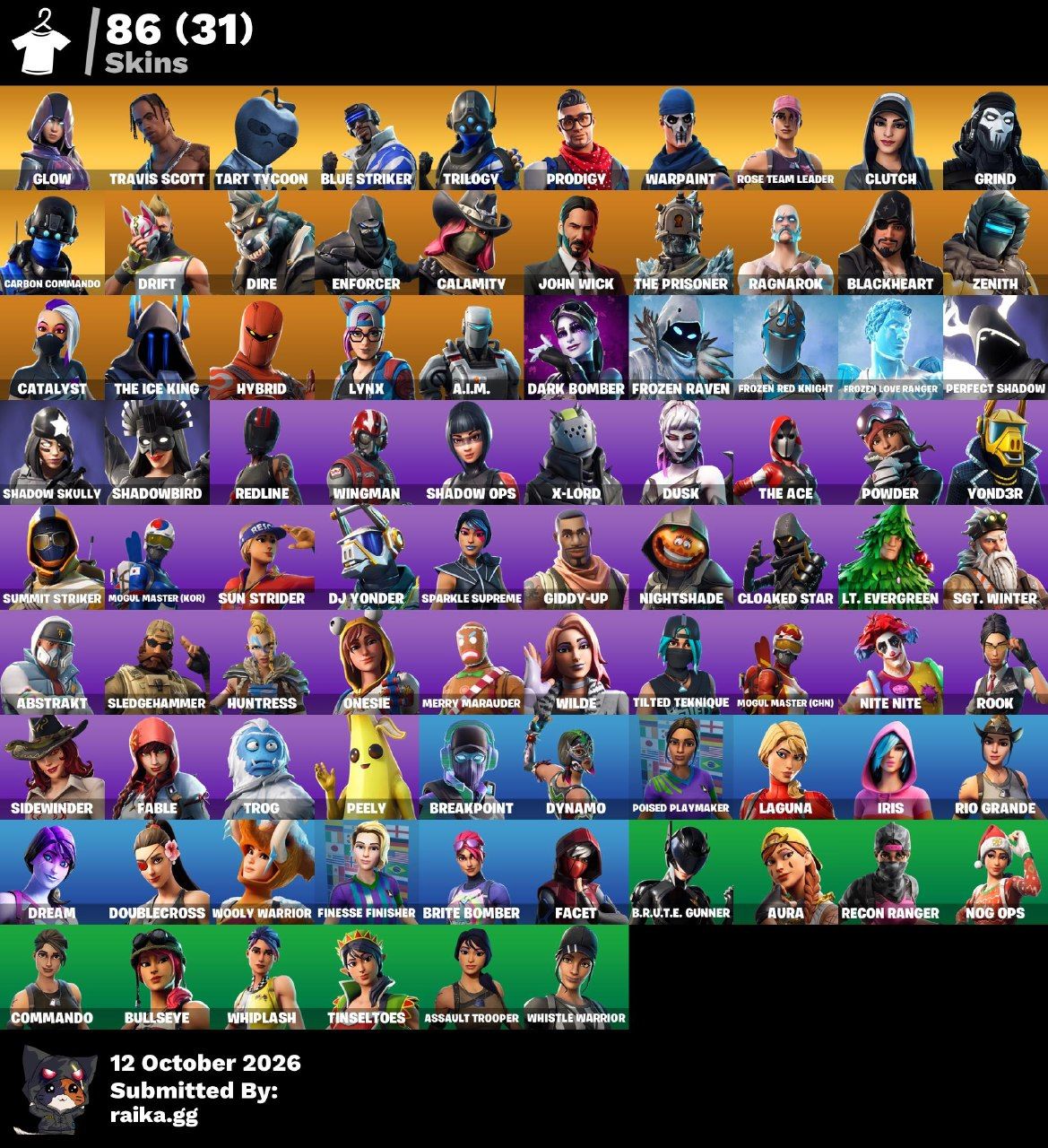 Conta Fortnite com Travis Scott, Glow, STW Fundador e Picareta Minty