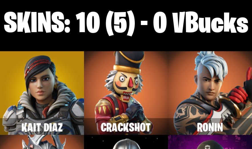 CONTA FORTNITE COM 10 SKINSS MARCUS FENIX/SHANTA/KAIT DIAZ/RONIN/CRACKSHOT
