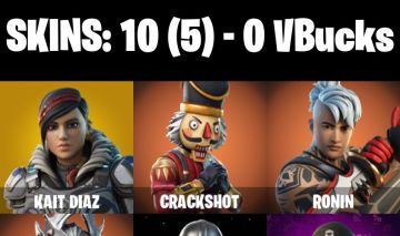 CONTA FORTNITE COM 10 SKINSS MARCUS FENIX/SHANTA/KAIT DIAZ/RONIN/CRACKSHOT