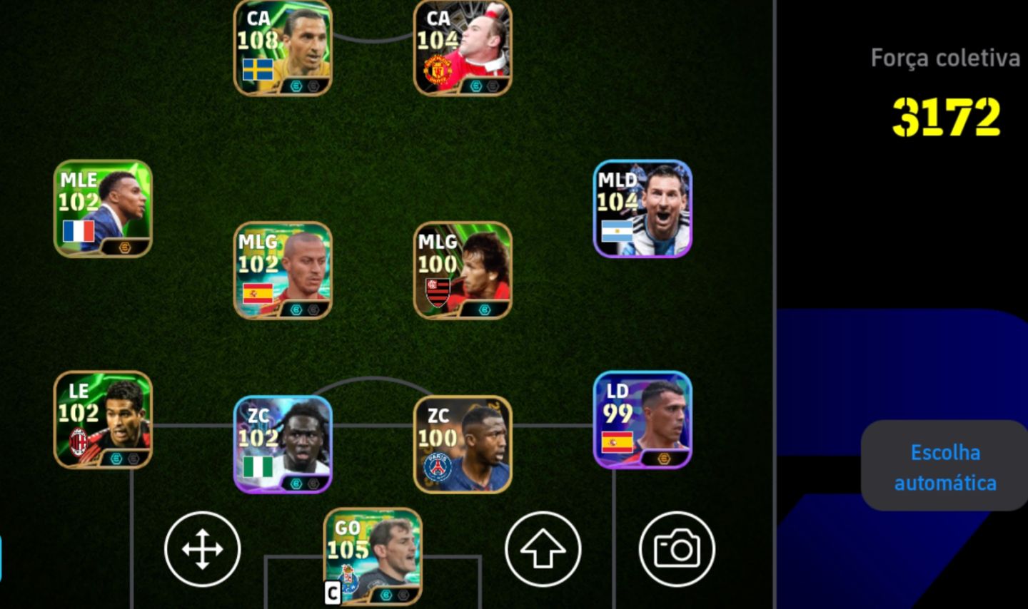EFOOTBALL 3172 FORÇA, 17+ÉPICOS | NEYMAR SANTOS | ZICO | DROGBA | ROONEY | MESSI