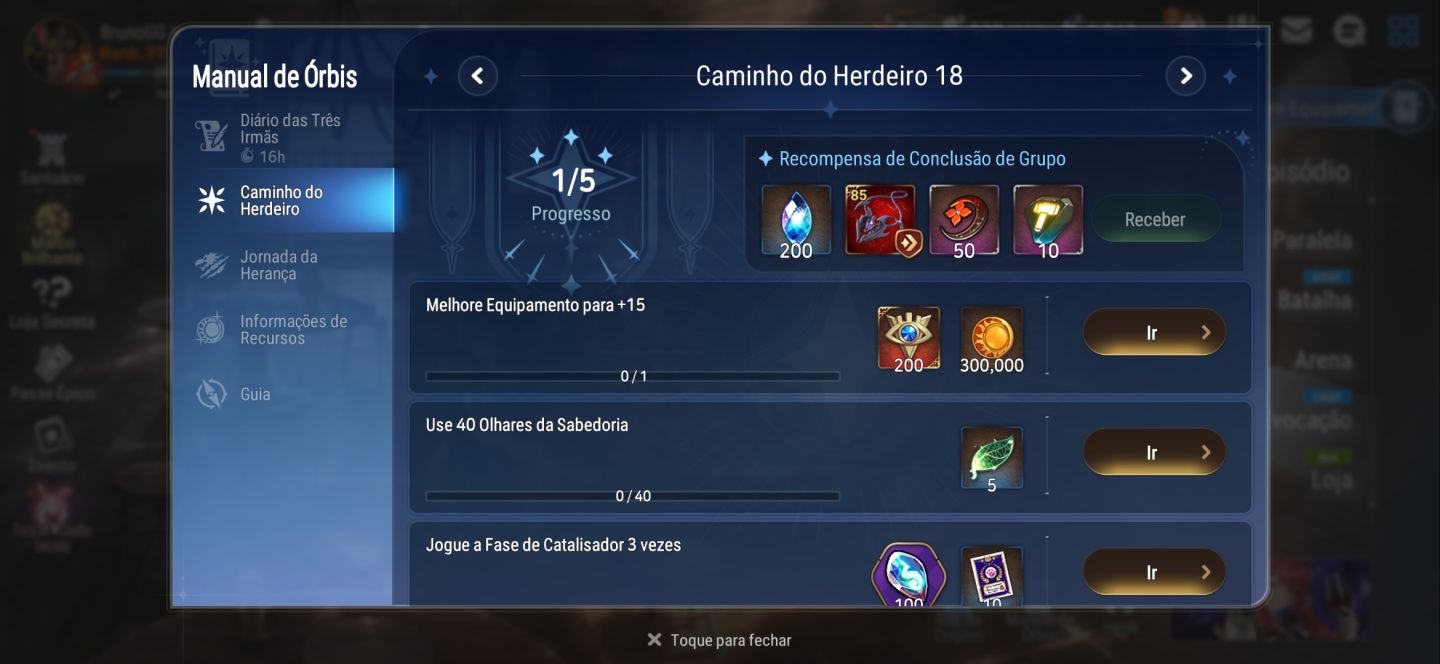 Conta Epic seven servidor Foundry varios personagens e história avançada