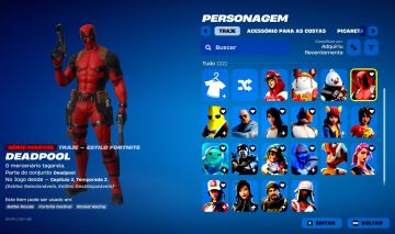Conta de Fortnite com skin antiga do Deadpool
