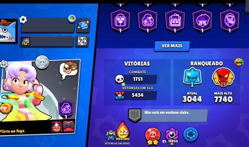 Conta Supercell ID | Brawl Stars 54k Troféus + 363 Skins | Clash Royale Max