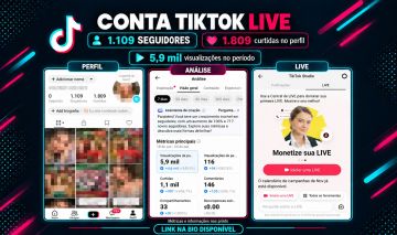 CONTA TIKTOK LIVE 1.109 SEGUIDORES REAIS | LINK NA BIO