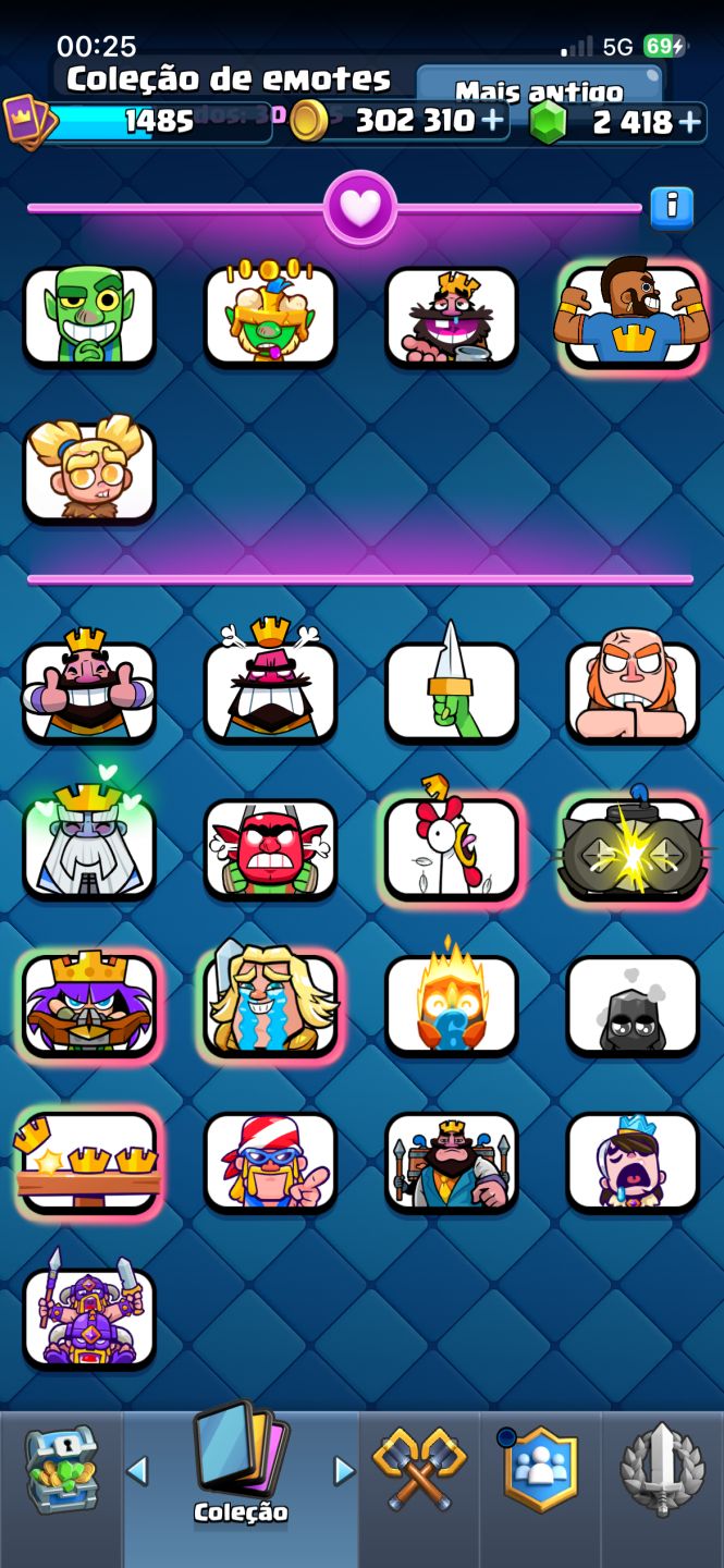 Conta Clash Royale full acesso 8 anos, 10700 troféus com 6 cartas nível 15
