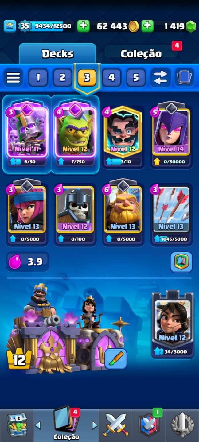 Conta clash royale arena 20