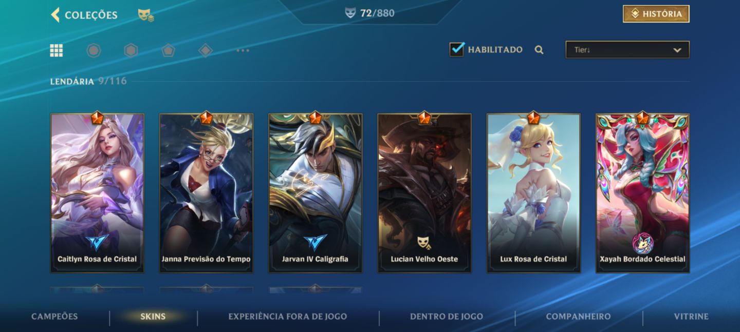 Conta mono xayah adc 72 SKINS