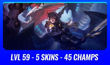 ( LVL 59 5 SKINS ) 45 CHAMPS ( SERVER BR - SEM ELO )