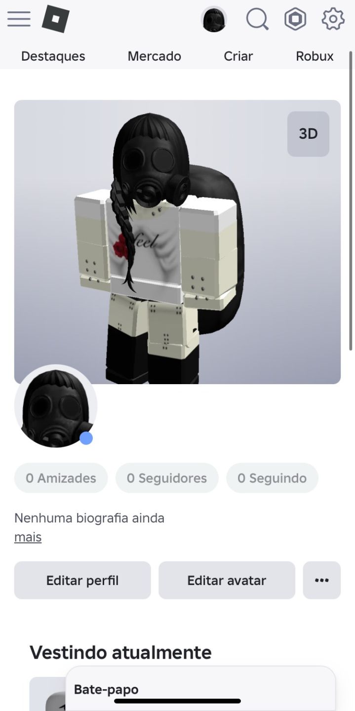 CONTA ROBLOX! muita versatilidade de roupas e personagens
