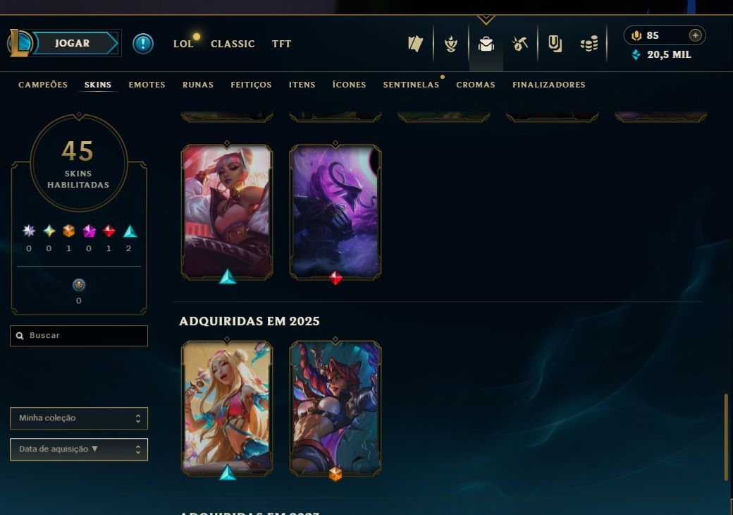Conta valorant, lol, wild rift e tft