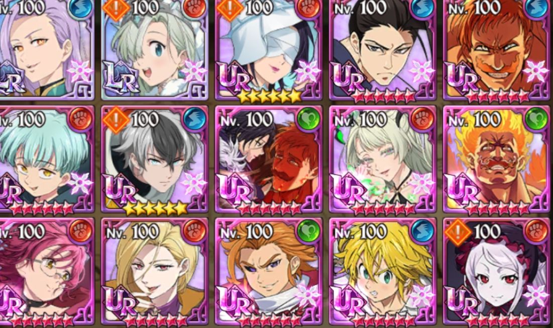 Conta antiga 7ds com muito personagens