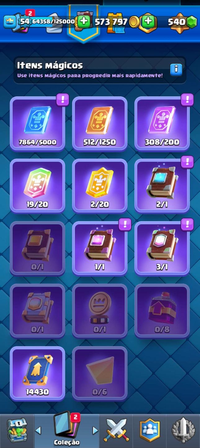 Clash royale conta gemada e upadassa