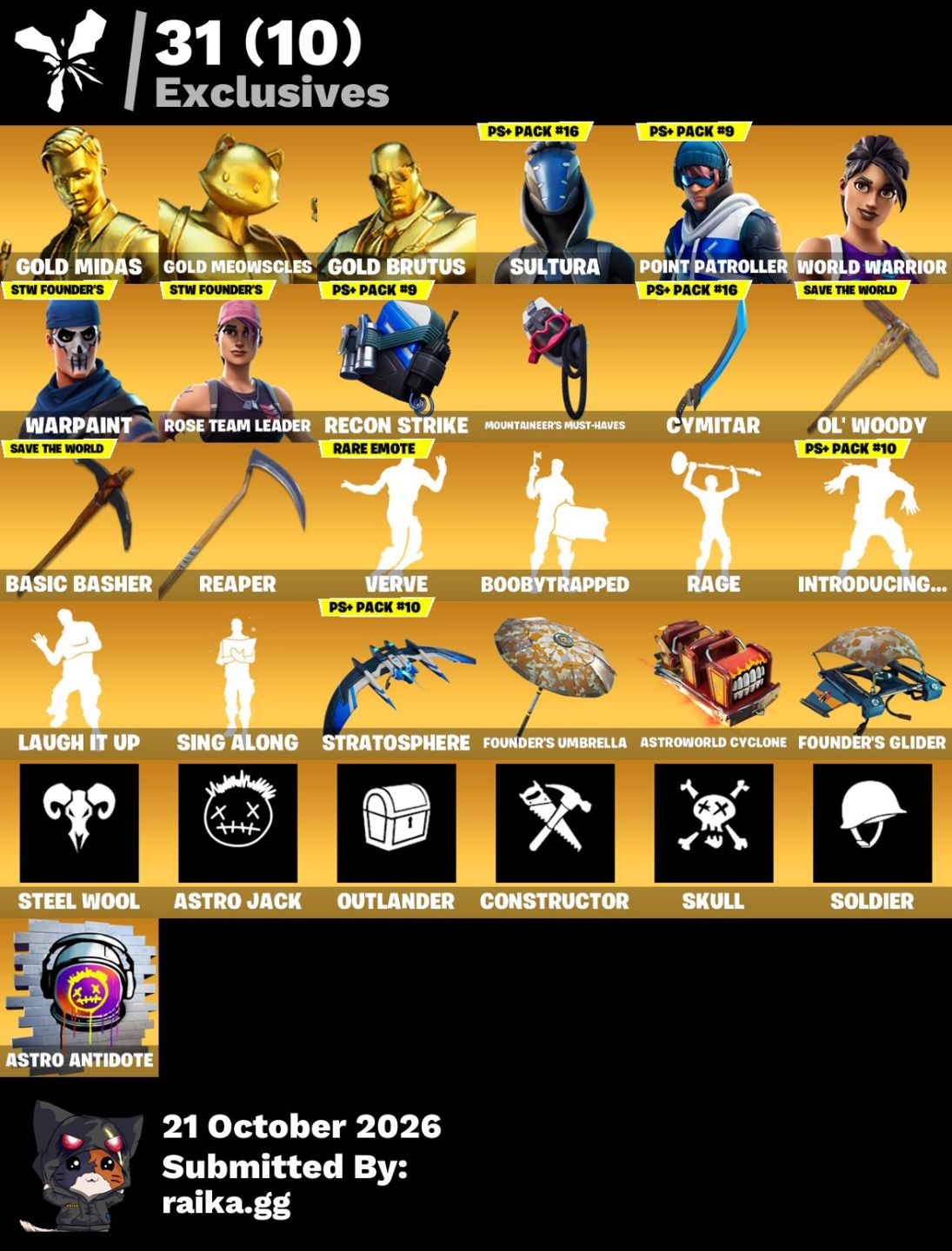 Conta de Fortnite com 107 Skins + pode rir
