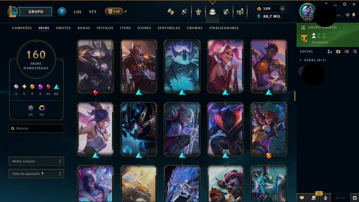 CONTA LEAGUE OF LEGENDS COM 9 ANOS DE USO SKINS ESPECIAIS