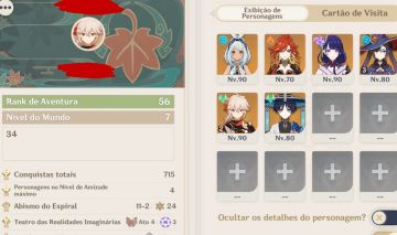 CONTA GENSHIN IMPACT AR56 KAZUHA C2+ T5 MAVUIKA MUALANI+ T5 SCARAMOUCHE RAIDEN