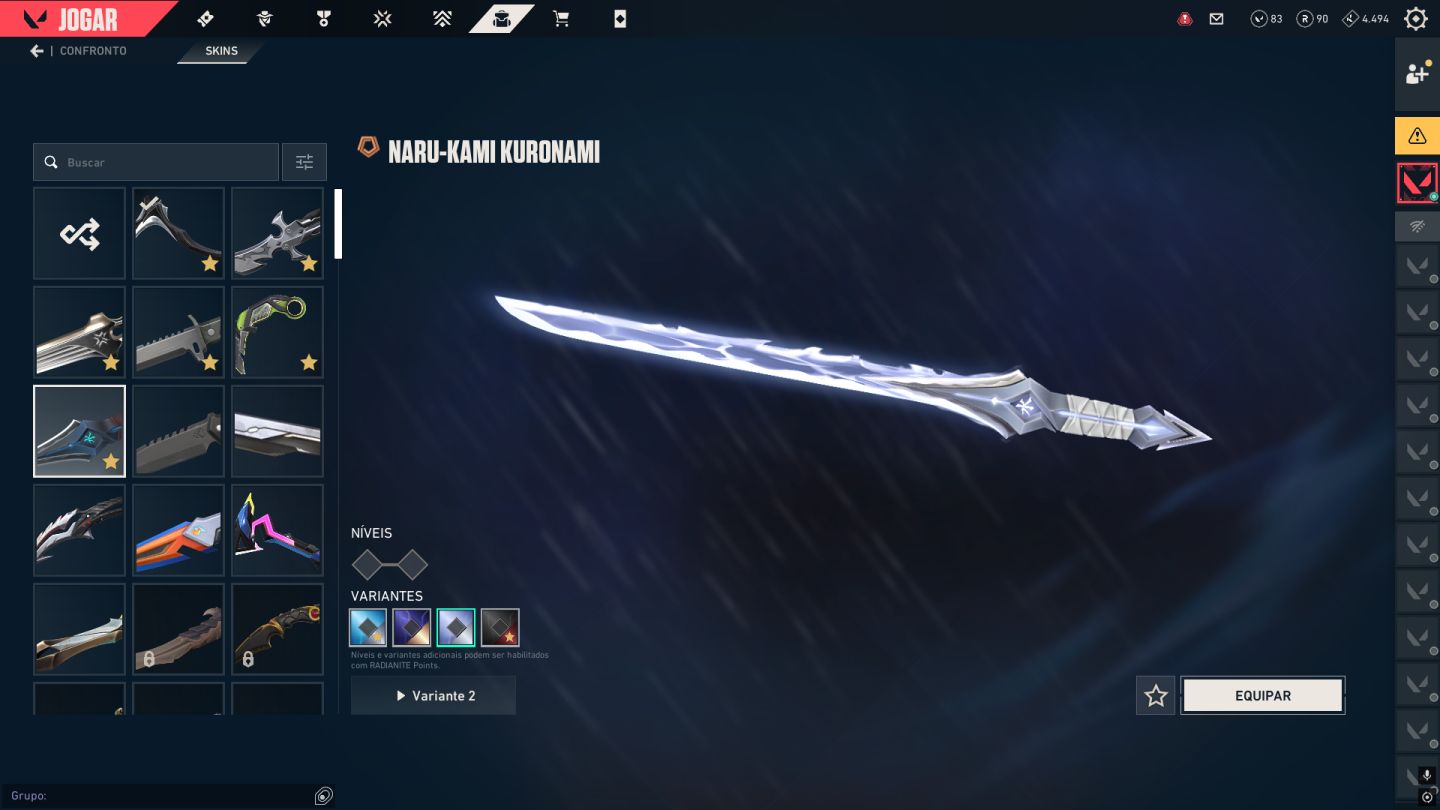 CONTA VALORANT COM MUITA SKIN