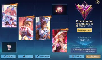 Conta com mais de 300 skins