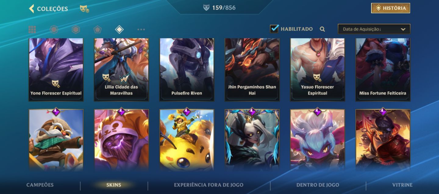 Conta de Wild Rift - Muita skin - Mestre 2 atualmente - SKINS DE PASSE!
